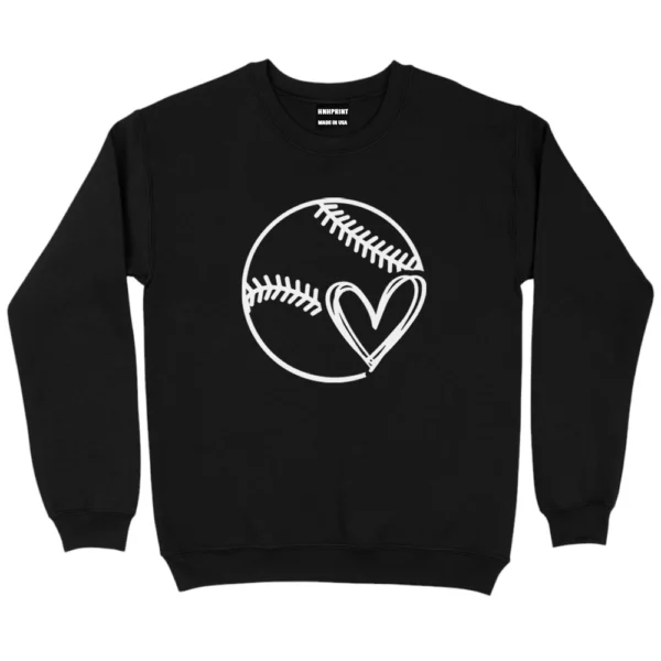 Love Baseball Sweatshirts - Black
