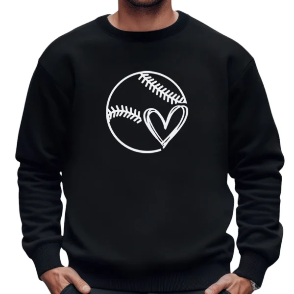 Love Baseball Sweatshirts - Black
