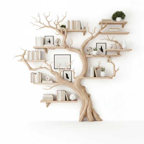 Driftwood-Inspired Bookshelf - Handcrafted from Barn & Pallet Wood