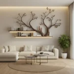 Handcrafted Tree Branch Bookshelf - Nature-Inspired Wall Art & Storage