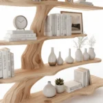 Handmade Driftwood Tree Branch Corner Shelf – Floating Mini Bookcase, Rustic Wall-Mounted Bookshelf & Natural Home Decor