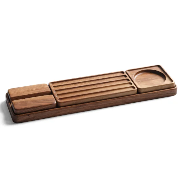 Handcrafted Beech Wood Desk Organizer Set