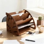 Handcrafted Multi-Tier Plywood Desk Organizer