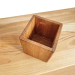 Handcrafted Solid Oak Desk Organizer - Minimalist Wooden Pen Pot