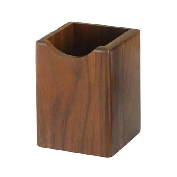 Handcrafted Solid Walnut Desk Organizer - Premium Minimalist Pencil Cup