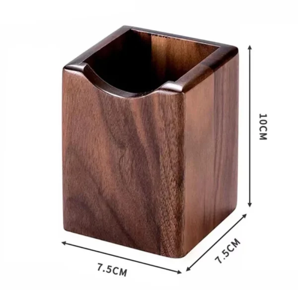 Handcrafted Solid Walnut Desk Organizer - Premium Minimalist Pencil Cup