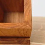 Handcrafted Sustainable Wood Pen Holder - Architectural Desktop Organizer