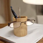 Handcrafted Wooden Desktop Companion & Eyewear Stand