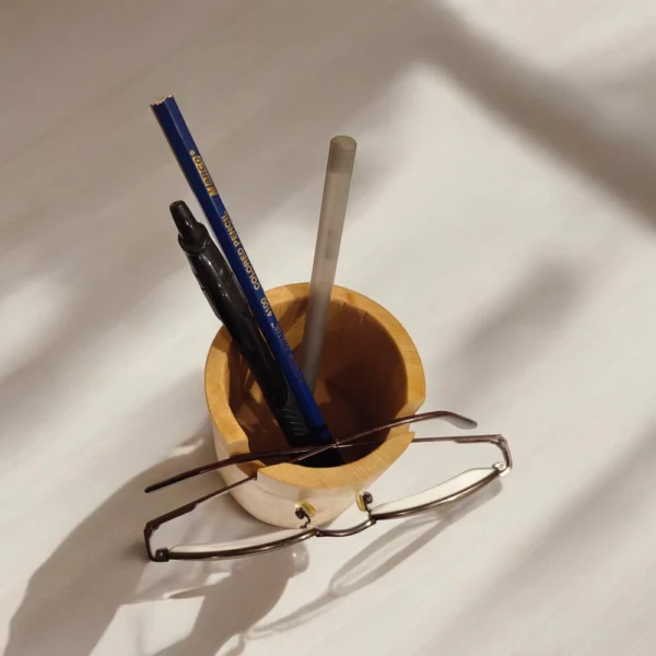 Handcrafted Wooden Desktop Companion & Eyewear Stand