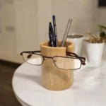 Handcrafted Wooden Desktop Companion & Eyewear Stand