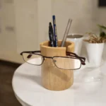 Handcrafted Wooden Desktop Companion & Eyewear Stand