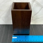 Minimalist Solid Walnut Pen Holder - Artisan Desk Organizer & Stationery Caddy