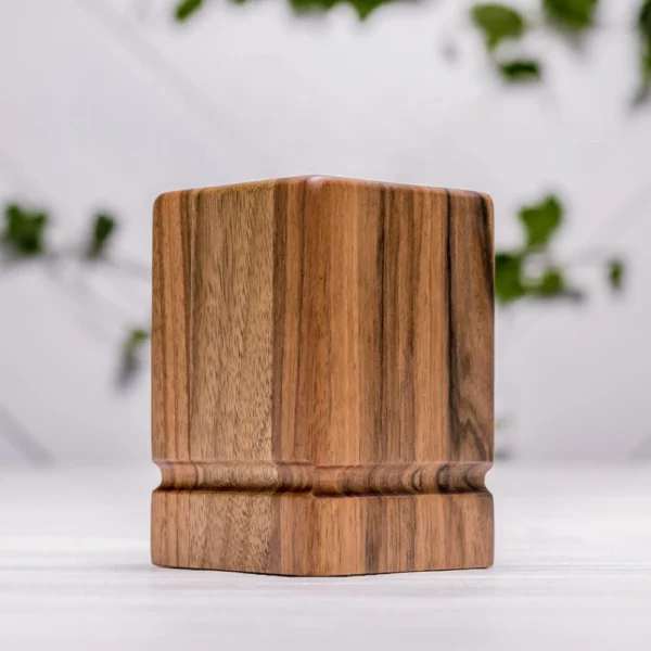 Personalized Artisan Walnut Pen Holder - Handcrafted Goblet Desk Organizer