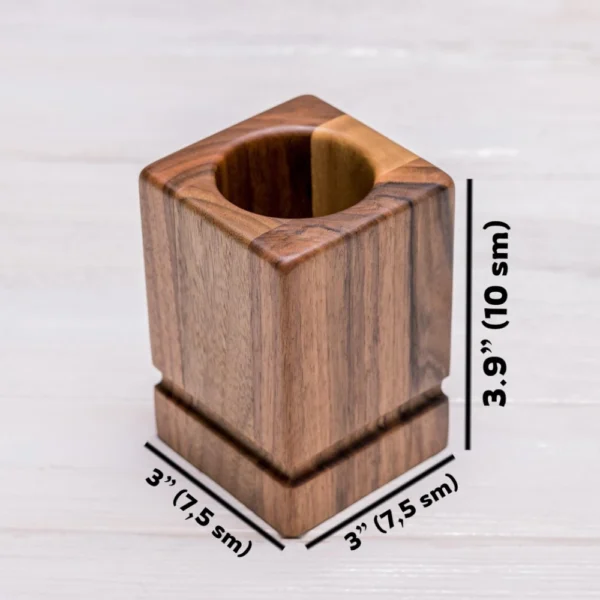 Personalized Artisan Walnut Pen Holder - Handcrafted Goblet Desk Organizer
