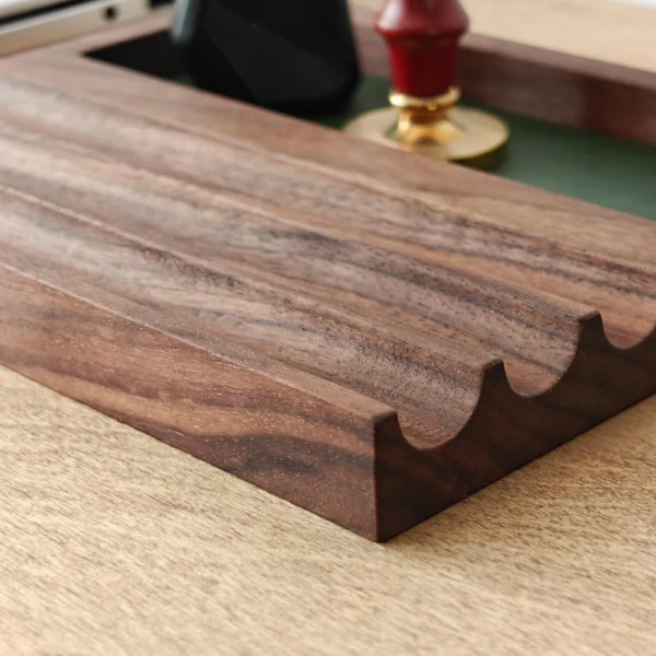 Wooden Desk Organizer - Catch All Tray & Pen Holder